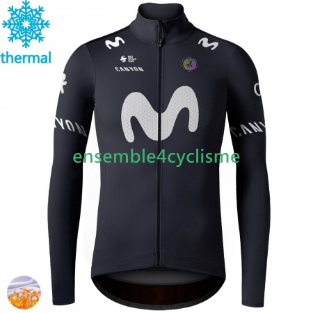 Tenue Maillot M/L + Collant à Bretelles Hiver Thermal Fleece Movistar Team 2025